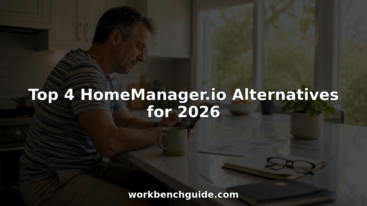 Man comparing home management software features on tablet