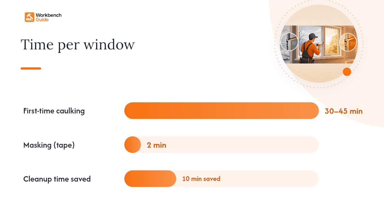 How to caulk a window: step-by-step — overview diagram