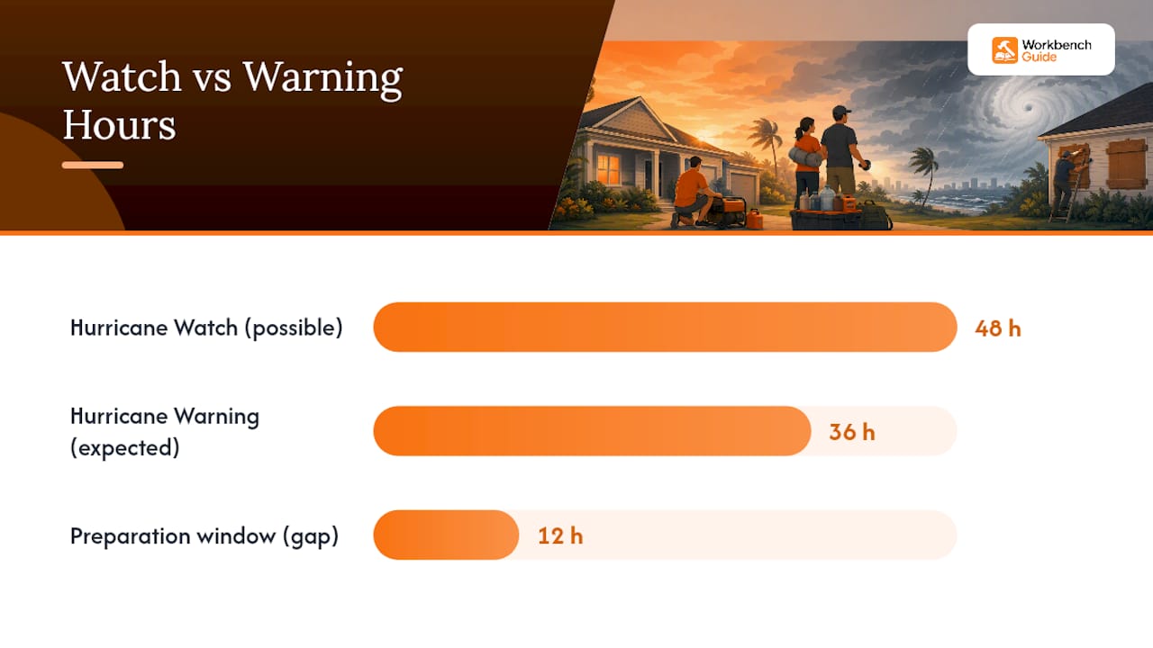 Hurricane watch and warning timeline